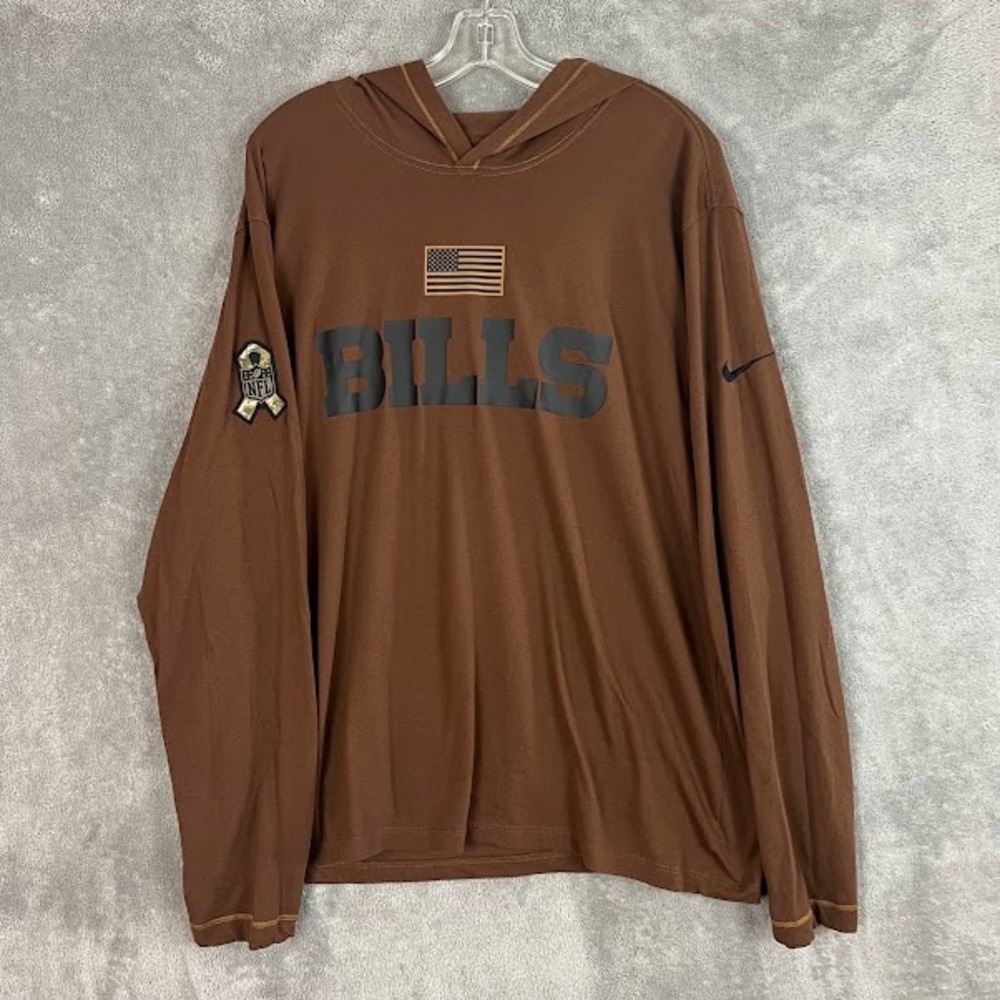 Buffalo Bills NFL Salute to Service Hoodie Sweatshirt Mens XL Lightweight